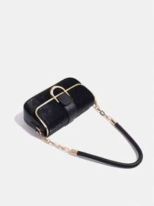 2025 Nouveau sac sous les bras à la mode, sac carré petit minimaliste chic de haute qualité avec chaîne, sac à bandoulière/croisé polyvalent et décontracté avec motif losange