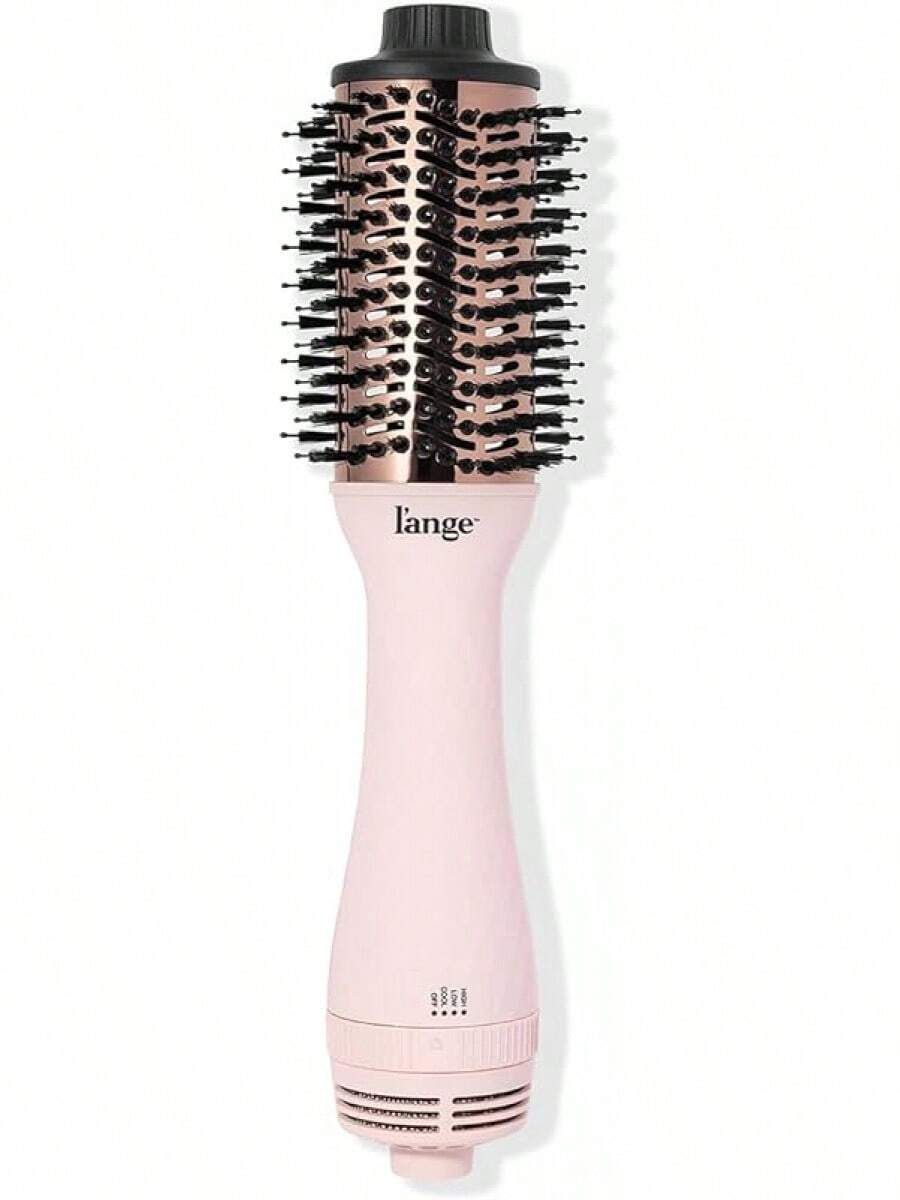 L'ANGE HAIR Le Volume 2-In-1 Titanium Blow Dryer Brush | Hot Air Brush In One With Oval Barrel | Hair Styler For Smooth, Frizz-Results For All Hair Types (Blush - 60 Mm) - (Phấn má hồng - 60mm) - Xem 1