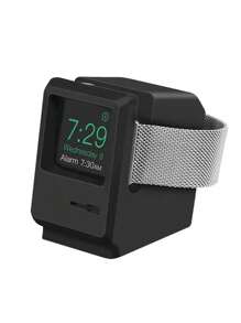 1pc Retro Computer Shaped Silicone Charging Stand, Desktop Charging Dock Display Holder Compatible With Apple Watch 8/SE/7/6/5/4/3/2/1 (Charger Not Included)