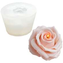 树脂硅胶模具，母亲节情人节花模，适用于肥皂、石膏、蜡烛、装饰品的 DIY 模具 - 白色 - 查看 7