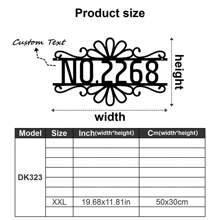 1pc Custom Vintage Metal Doorplate Decorative Art, Rural Street Nameplate Wall Decorations - Personalized Door Numbers And Text - Wall-Mounted Multifunctional Address Signs, House Numbers, Outdoor Address Signs, Farmhouse Door Art,Graphic Print