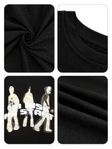 Styl uliczny Napływ bawełny T-shirt Y2K T-shirt z nadrukiem T-shirt Wiosna i lato Casual Krótki rękaw Okrągły dekolt Topy