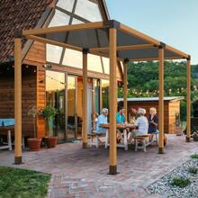 Pergola Bracket Kit 4''x4''(Inner Size 3.6x3.6)&6''x6''(Inner Size 5.6x5.6), 2&4&8pcs 3&4-Way Heavy Duty Corner Bracket Woodworks DIY Post Base Kit, Easy Installation Wooden Beams For Gazebos, Patio Pergolas, Log Cabin Outdoor - 4''x4'' 2pcs 4-way - View 1