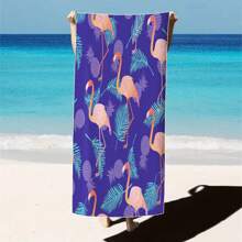 1 Pc Extra Large Flamingo Print Ultra-Soft Microfiber Beach Towel - Quick Dry, Non-Stick And Extra Plush, Skin-Friendly And Portable, Suitable For Fun Travel, Yoga, Picnic And Pool Party Summer,Holiday - Multicolor - View 20