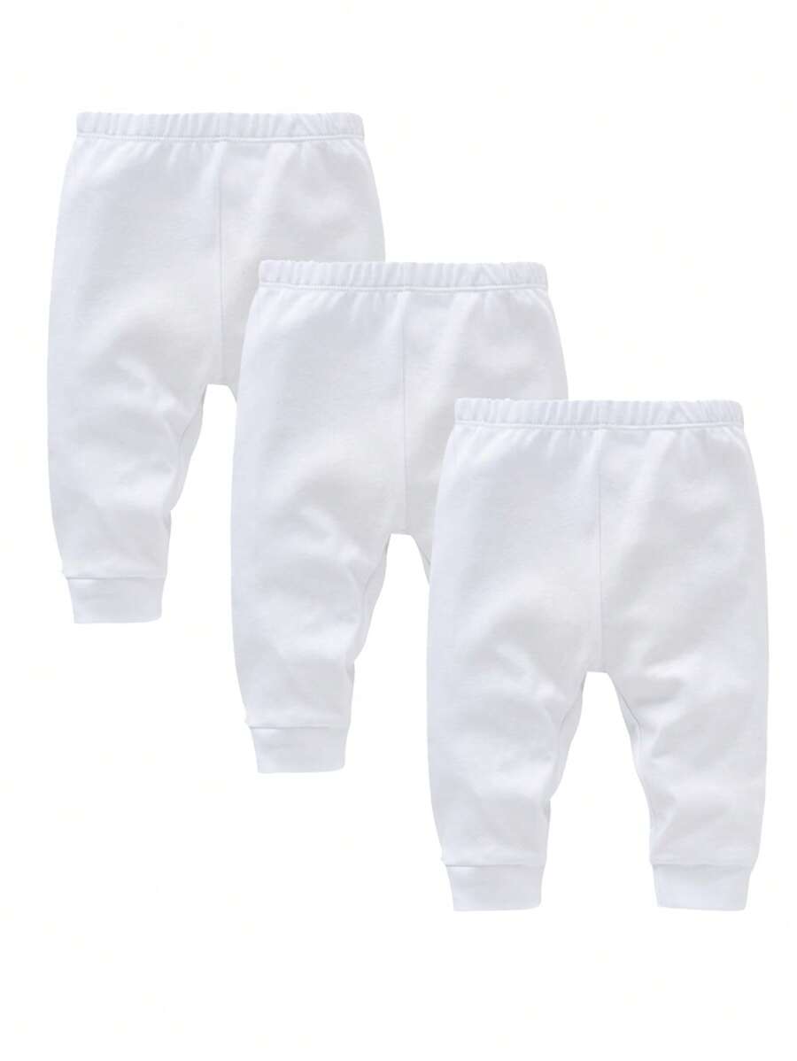 男童松紧腰休闲九分裤三件套