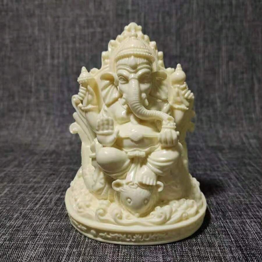 Elephant Deity DIY Handmade Fragrance Plaster Multifunctional Silicone Mold - White - View 1