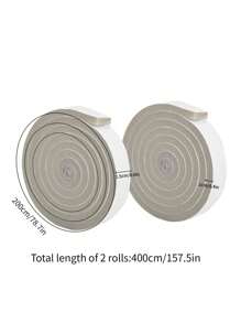 2卷組1.5cm X 2m窗戶密封帶隔音、防塵、防風海綿膠帶,適用於推拉門窗 - 灰色 - 查看 9
