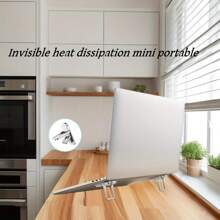 Laptop Stand Invisible Sticky Bracket Folding Storage Portable Heightening Stand Keyboard Foot Pad Support Rack