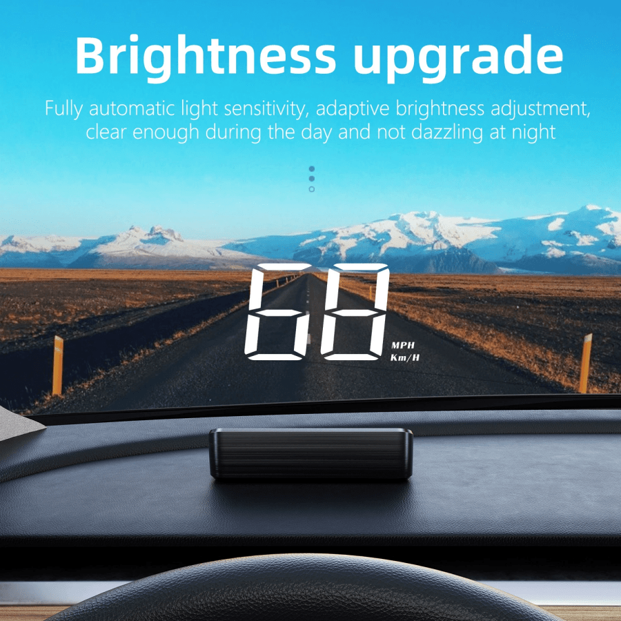 Nueva pantalla de visualización frontal (HUD) de alta para automóvil, velocímetro a bordo de alta definición, brújula, GPS Beidou, instrumento de advertencia temprana de conducción.