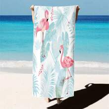 1 Pc Extra Large Flamingo Print Ultra-Soft Microfiber Beach Towel - Quick Dry, Non-Stick And Extra Plush, Skin-Friendly And Portable, Suitable For Fun Travel, Yoga, Picnic And Pool Party Summer,Holiday - Multicolor - View 70