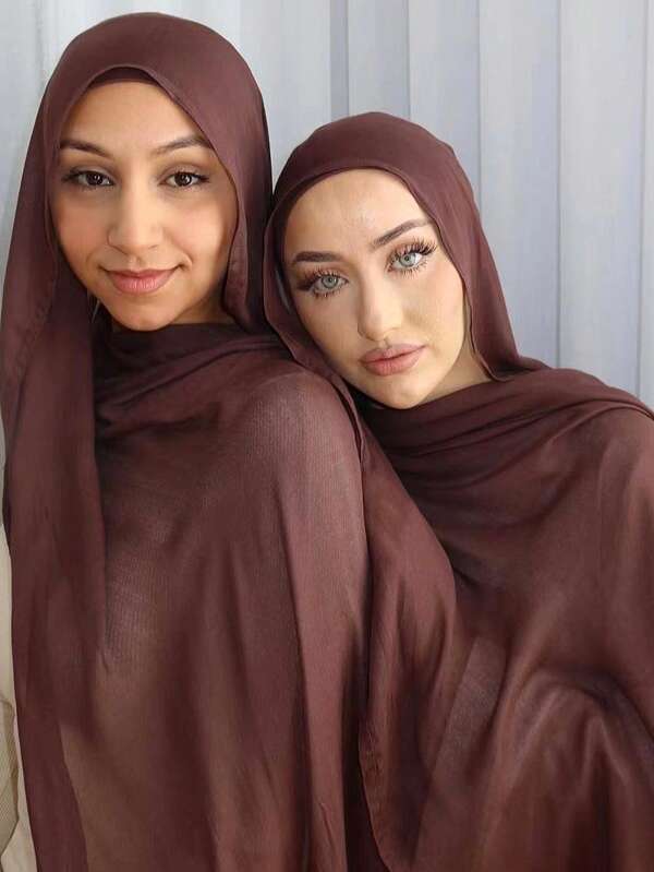 1 Pieza de pañuelo para mujer de material modal de alta calidad, unicolor, cómodo, suave y transpirable, adecuado para uso diario en abaya