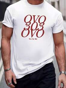 Camiseta para hombre, camiseta gráfica clásica, camisetas suaves y cómodas para hombre, logotipo de escritura - Blanco - Ver 1