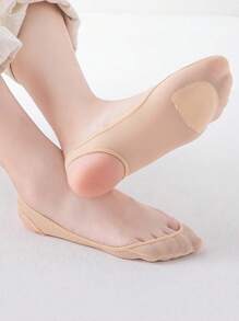 Calcetines de suspensor invisibles, frescos y transpirables para mujer, con diseño de media suela y talón descubierto