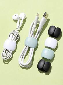 8/5/4/2/1/ 10PCS Mix And Match New Cable Storage Organizer, Data Cable Storage Buckle, Travel Data Cable Hub, Earphone Charging Cable Winding Storage Buckle