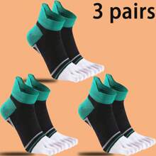 3 pares de calcetines con dedos para hombre de colores variados, cómodos, suaves y transpirables, adecuados para actividades deportivas y uso casual diario