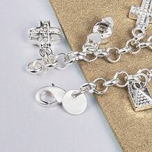 Hot 925 Sterling Silver Valentine Gift Jewelry Fashion Bracelets Cute Women Lady Wedding Charms