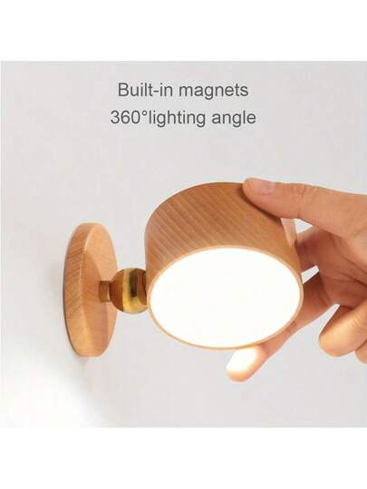 Rechargeable Double Verlichting LED Wand Sconce 360° Rotatable, Dimmable USB Port Magnetic Mount Reading Home Battery Operated, Night Light, Ho hold Lighting view 2