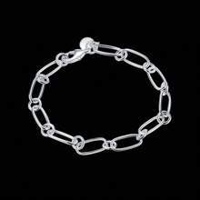 925 Sterling Silver Simple Chain Bracelet For Woman Man Wedding Party Fashion Jewelry