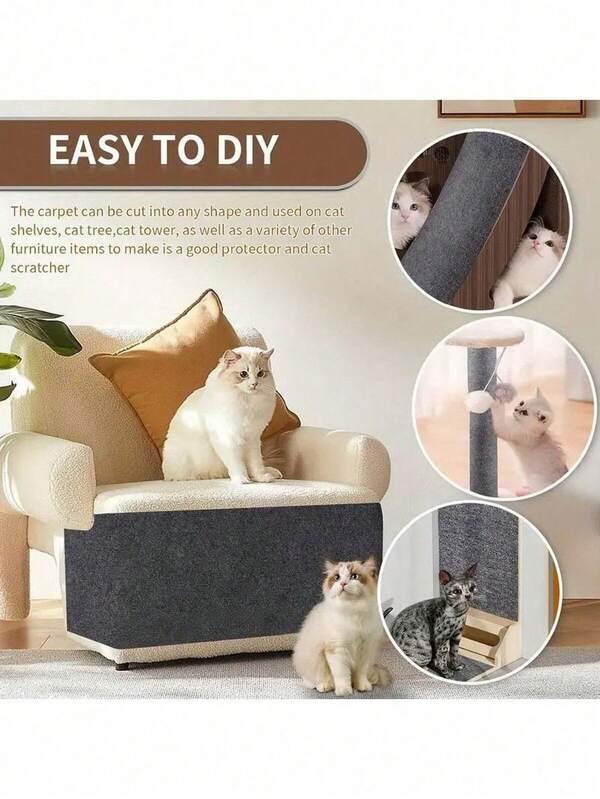 1 pezzo Tappetino per graffiare i gatti, Tiragraffi per gatti, Tappeto adesivo protettivo per mobili e divani, Tappetino per arrampicata per gatti, Giocattoli per animali domestici