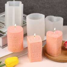 Stampo in silicone per candele a forma di cuore, multifunzionale