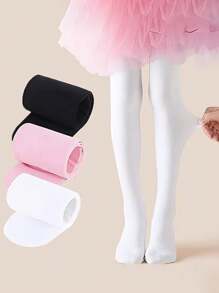 2/3 Pairs Teenager Dance Tights, Girls White Ballet Dance Leggings, Black & Pink Ultra Stretchy Skin-Tight Dance Stockings For Spandex Ballet Spring/Summer - Multicolor - View 15