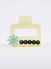 1pc Custom Hair Claw 5cm Clip Custom Letter Clip Fashionable And Cute Daisy Hair Clip, Back Of The Head Plate Hair Clip Hair Claw Suitable For Valentine's Day Gifts, Anniversary Gifts, Party Gifts, Mother's Day Gifts, Gifts For Best Friends