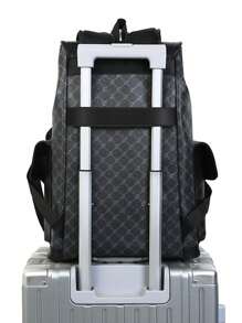 1 件 18.1 英寸 * 12.2 英寸 * 5.9 英寸时尚男士功能背包，大容量多口袋背包，防刮/耐磨材料，适合旅行、通勤，适合 15.6 英寸笔记本电脑，可调节肩带，轻便、休闲、时尚黑色背包笔记本电脑包礼品旅行包 - 黑色 - 查看 6