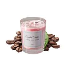 1 件玻璃烛台，大豆蜡香味蜡烛，适合家庭、卧室、办公室、酒店、餐厅、派对装饰的礼物