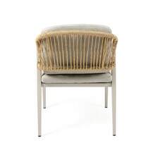 Outdoor Dining Chair Set Of 2, Wicker Rattan Woven Patio Chairs, Outdoor Armchair Seating For Patio Backyard Poolside Balcony, Waterproof Seat And Cushion - Xám - Xem 7