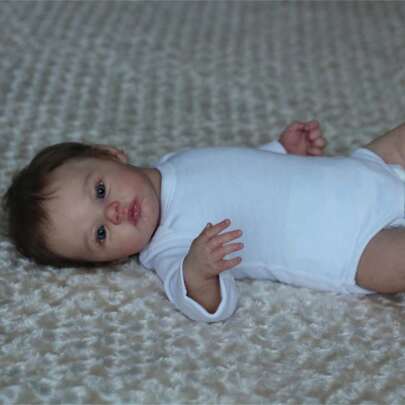 Muñeca bebé renacida realista de 18 pulgadas, piel pintada en 3D con venas visibles como un bebé real, linda muñeca de vinilo de Body completo hecha a mano, muñecas bebé realistas de la vida real para recién nacidos, gran regalo para niños