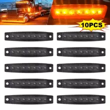 10-Pack LED Marker Light Strip, 7 LEDs 12V Daytime Running Lights For Trucks, Buses, Boats, RVs, And Heavy-Duty Vehicles, Multi-Color Decoration, Hardwired, No Battery - Universal Application - 10pcs - View 12