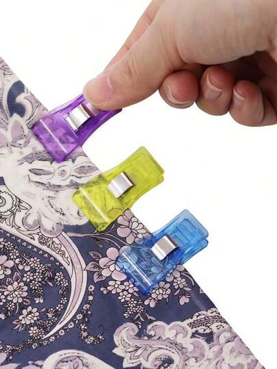 1PCS/10PCS/20PCS彩色固定斧夹定位塑料缝纫夹针线活缝纫配件缝纫机塑料覆盖夹斧夹塑料小夹缝纫定位夹缝纫夹适用于办公室、缝纫、卧室、缝纫机配件