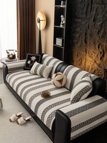 1 件雪尼尔沙发垫，防滑沙发套，适合所有季节 - 灰色 - 查看 5