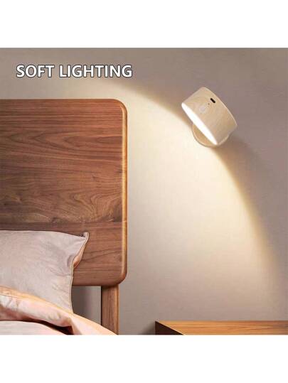 Rechargeable Double Verlichting LED Wand Sconce 360° Rotatable, Dimmable USB Port Magnetic Mount Reading Home Battery Operated, Night Light, Ho hold Lighting view 7