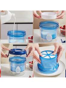 1 件酸奶过滤器，自制希腊酸奶，豆浆，奶酪，乳清分离器，排水过滤器 - 彩色 - 查看 4