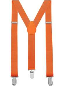 Solid Color Men Suspender With 3 Strong Clips Adjustable Braces Suitable For Teen Summer Casual Outdoor Athletic Or Vacation Travel Or Graduation Gifts Or Birthday Dress Accessories Or Daily Wear