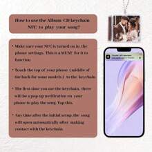 Customized NFC Mini Album CD Keychain, Personalized Music Gift, Retro Style Gift, Split Music Keychain For Music Lovers, Wedding Party Favors