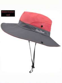 1pc Unisex Fashion Multifunctional Sunshade Bucket Hat With Letter Embroidery, Double-Sided Sun Hat, Suitable For Outdoor Vacation Travel - Multicolor - View 19