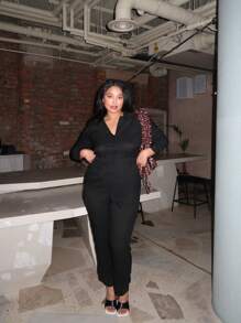 Black Long-Jumpsuit - Black - View 6