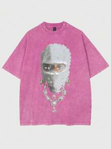 品牌男士 T 恤新款夏季美式宽松休闲短袖衬衫，加大码印花 T 恤 Inspo