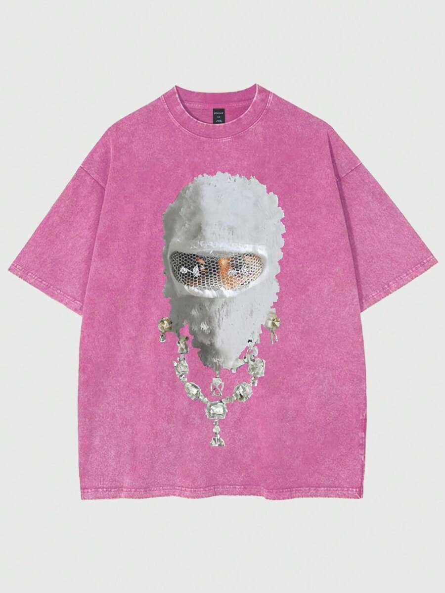 品牌男士 T 恤新款夏季美式宽松休闲短袖衬衫，加大码印花 T 恤 Inspo