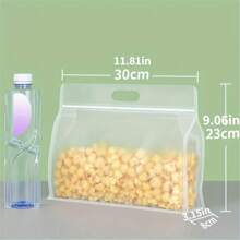 5 pièces Sacs de conservation alimentaire réutilisables en silicone anti-fuite pour les noix, les céréales, les légumes, les fruits et les collations. Sacs de rangement pour la cuisine, boîtes de rangement de voyage