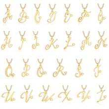 A-Z Initial Letter Necklace For Women,18K Gold Heart-Shaped Letter Pendant Necklace,Women's Cute Love Letter Heart Shaped Jewelry,Stainless Steel Cute Jewelry Gift For Her