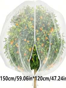 1pc Large Garden Net Bag Plant Clip With Zipper And Drawstring & Protective Equipment-Insect And Bird Prevention, Suitable For Fruit Trees, Vegetables, Shrubs And Flowers To Prevent Insects. - White - View 10