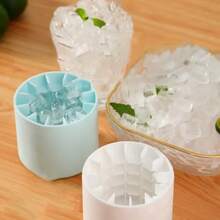 Mini molde de cubos de hielo de silicona, cubo de hielo redondo, caja de almacenamiento de hielo, herramientas creativas de bar para el hogar, fabricante de hielo para refrigerador - Mini Azul - Ver 5