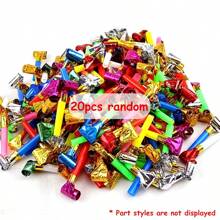 20-100 piezas Silbato de estilo de hocico largo con envío aleatorio, juguetes de creación de atmósfera para fiestas, sopladores de fiesta de plástico divertidos, silbatos para celebraciones - Multicolor - Ver 11