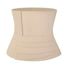 FEELINGIRL Waist Trainer For Women Trimmer Belt Waist Cincher Tummy Wrap Plus Size Snatch Me Up Bandage Body Shaper - Apricot - View 5