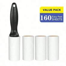 240 Sheets Super Sticky Lint Roller - Pet Hair Remover - Set Includes 1 Handle And 6 Refills, For Car Carpet, Car Seat, Car Interior, Furniture, Sofa And Clothes