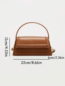 Bolso de mujer 2025 Nuevo bolso mensajero mini de ciudad marrón, bolso de mano casual de moda negro - Marrón - Ver 2
