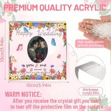 1 件精美亚克力婚礼照片装饰 - 高清，情侣纪念品，适合桌面展示，节日装饰，周年纪念日装饰 - 擺飾 - 查看 9